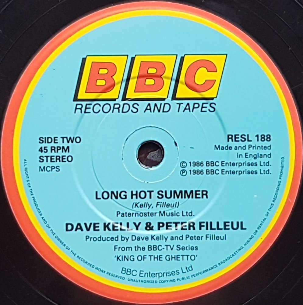 RESL 188 Lonesome man blues (King of the ghetto) Dave Kelly from the BBC records and Tapes library Label